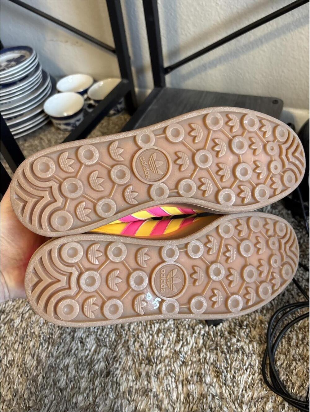 Adidas Originals Gazelle Bold Women's Shoes Yellow Lucid Pink Size 9.5 #IG4387 - Picture 7 of 12